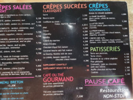 Pause Café menu