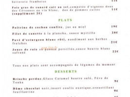 Hôtel O'banel menu