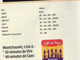 Le Moine Joyeux menu