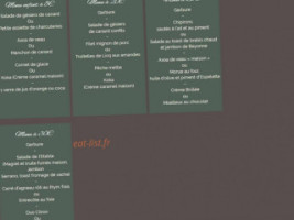 L'auberge De L'etable menu