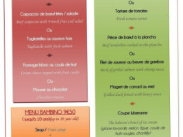 Le St André menu