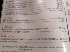 Le Bonavis menu