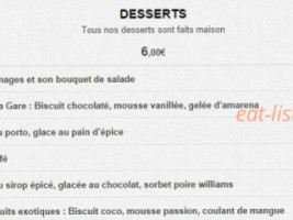 L'ancienne Gare menu