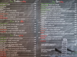 Pizz'rapido menu