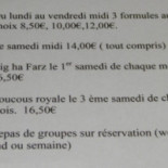 Manoir Ker An Poul menu