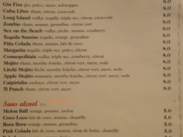 Brasserie Rives De Bièvre menu