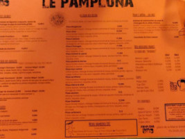 Le Pamplona Sarl Cave Ossaloise menu