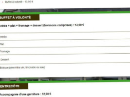 La Ferme Resto Routier Laon menu