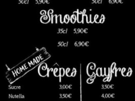 Mokka Juice menu