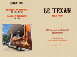 Le Texan Wild Food menu