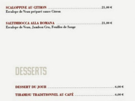 La Casa Del Gusto menu