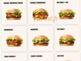 Burger King menu