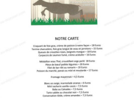 Hôtel Le Grand Cerf menu