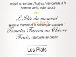 Le Petit Paris menu