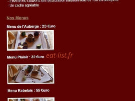 Auberge De Gicourt menu