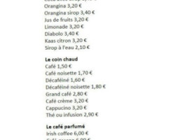 Le Sarment menu