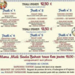 Shalimar menu