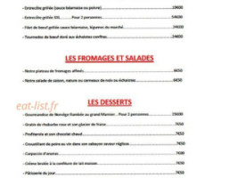 Le Pot D’Étain menu