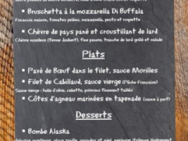 Domaine De L'adoux menu