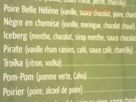 La Crêperie Verte menu