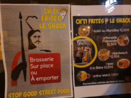 Ch'ti Frites Le Snack menu