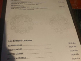 Café Kasbah Tafarnout menu