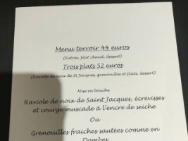 Des Dombes menu