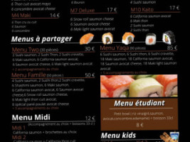 Yaqa Sushi menu