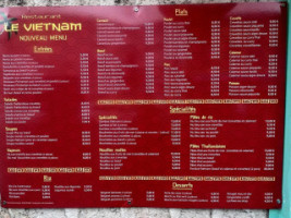 Le Vietnam menu