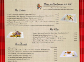 Auberge De Montagne Boenlesgrab menu