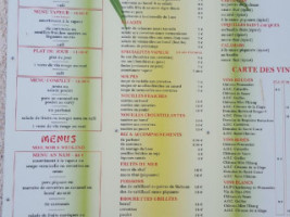 An Nam Vietnamien Revel menu