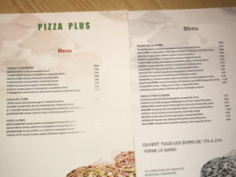 Pizza Plus menu