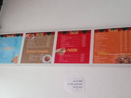 Kaina Snack menu