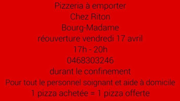 Chez Riton menu