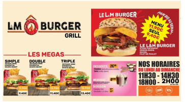 Lm O'burger menu