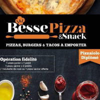 Besse Pizza Snack menu