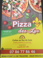 Pizza Des Lys menu