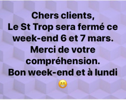 Le St Trop menu