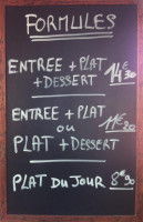 Le Talvern menu