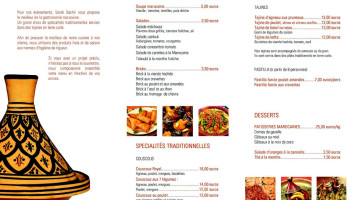 Aux Saveurs De L'orient menu