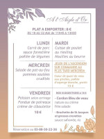 Restaurant a l'Aigle d'Or menu