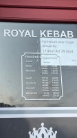 Royal Kebab menu