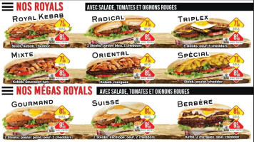 Royal Kebab menu