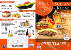 Sultan Kebab menu