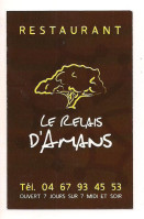 Le Relais D'amans menu