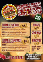 Night Burger Grasse menu