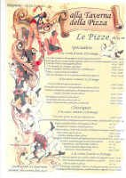Alla Taverna Della Pizza menu