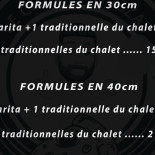 Le Chalet A Pizzas menu