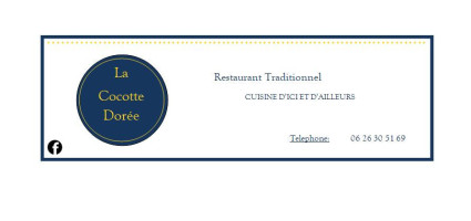 La Cocotte Dorée menu