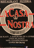 La Casa Nostra menu